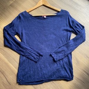 Lilly Pulitzer linen sweater true navy size small